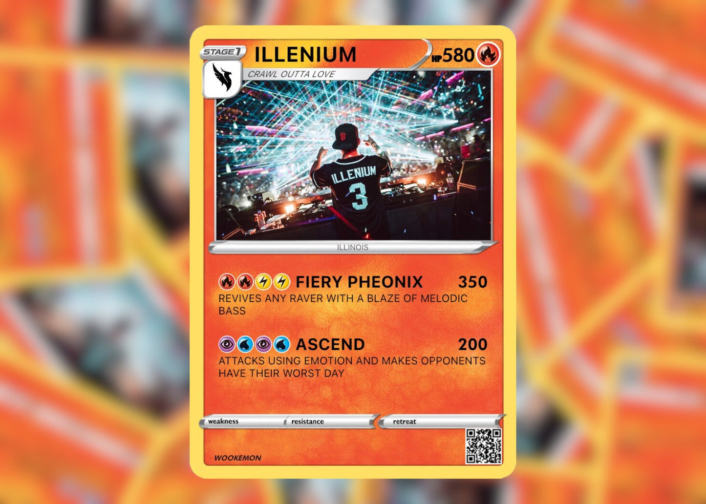 ILLENIUM Wookémon Festival Trading Card