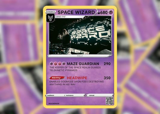 SPACE WIZARD Wookémon Festival Trading Card