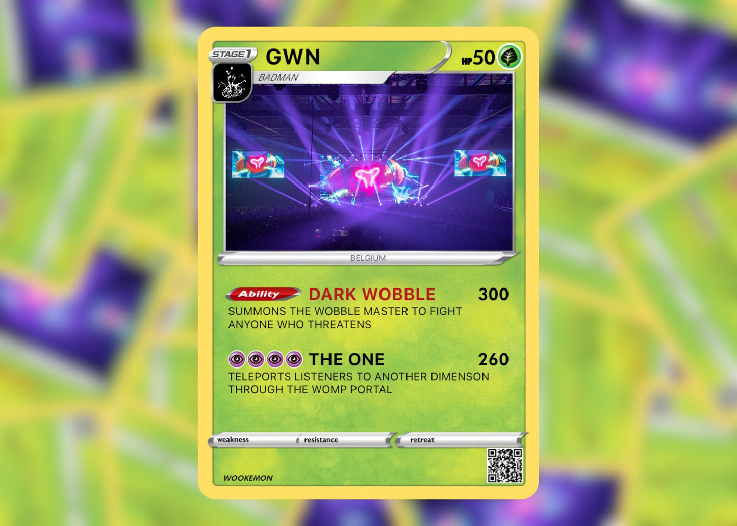 GANJA WHITE NIGHT Wookémon Festival Trading Card