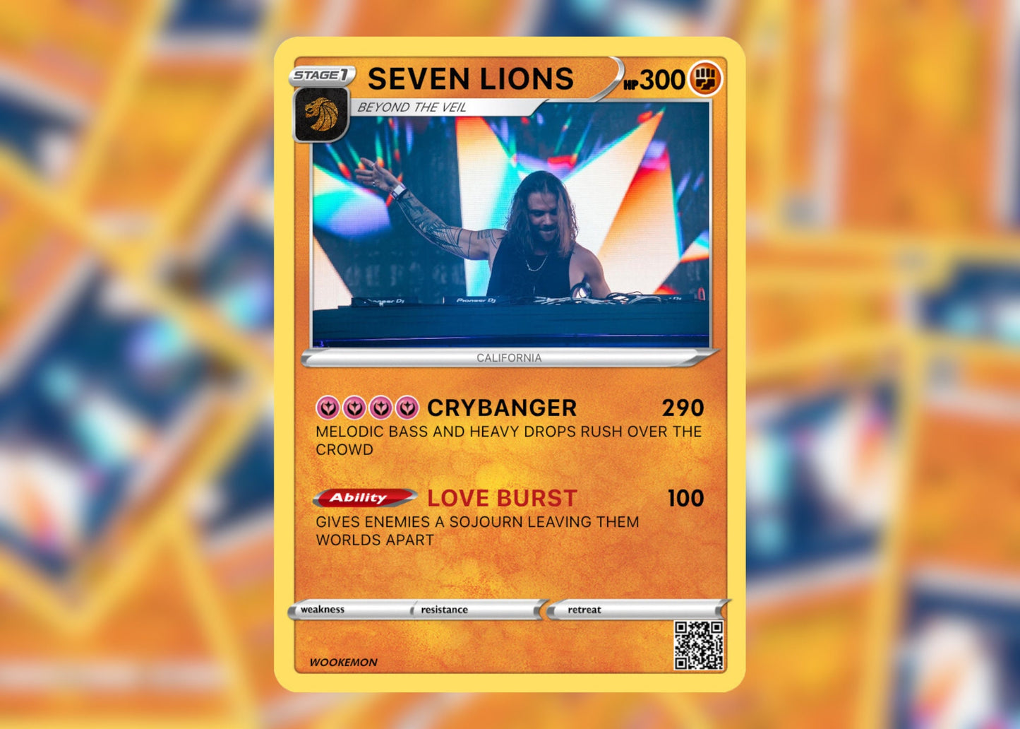 SEVEN LIONS Wookémon Festival Trading Card