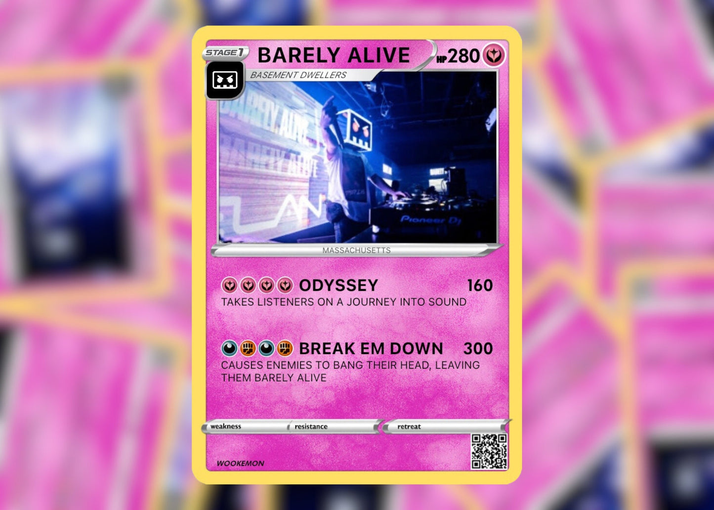 BARELY ALIVE Wookémon Festival Trading Card