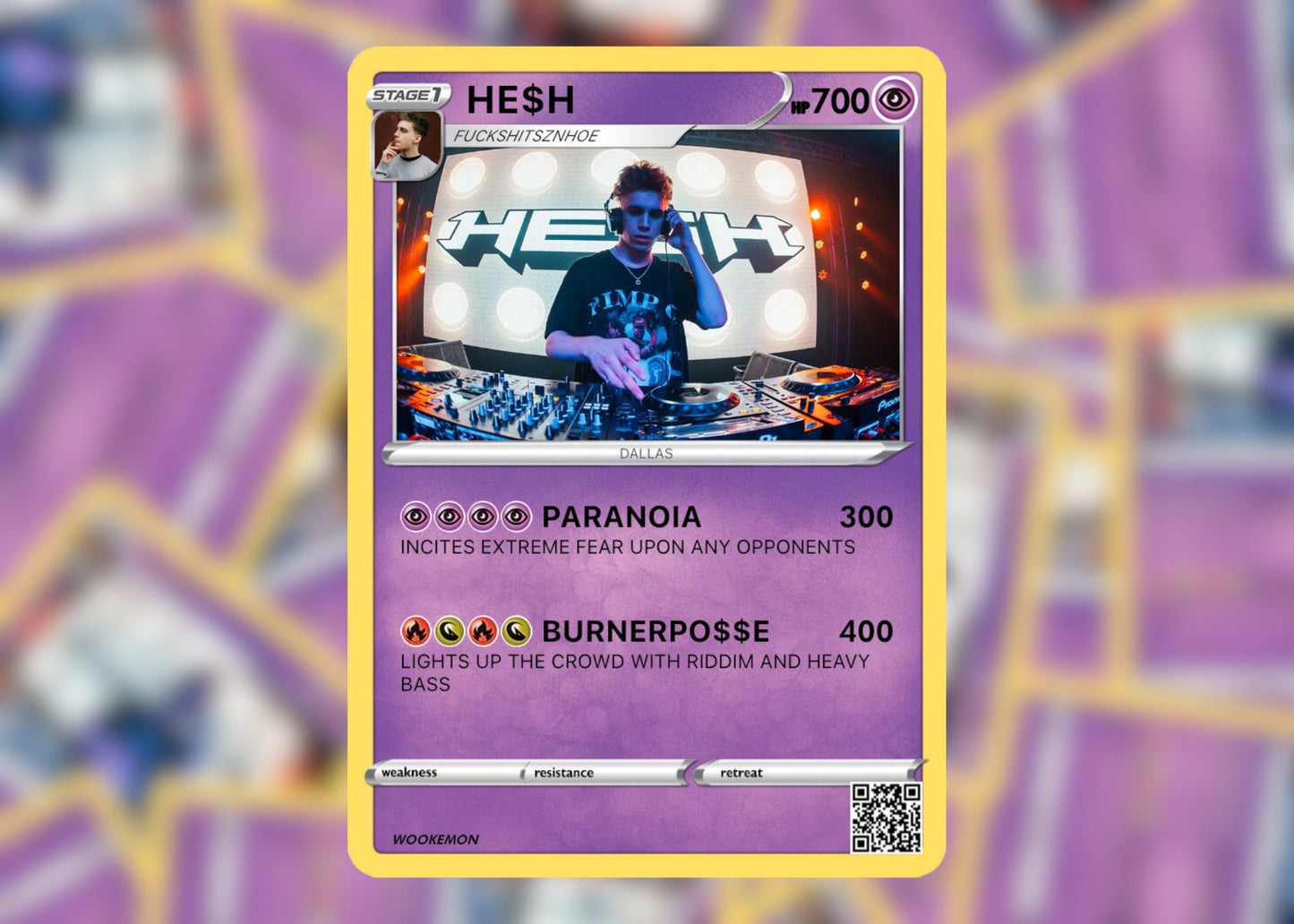 HESH Wookémon Festival Trading Card