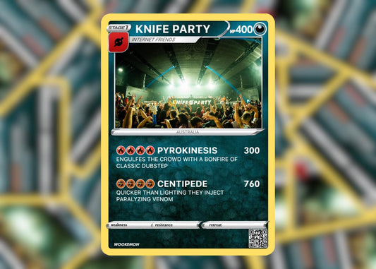 KNIFE PARTY Wookémon Festival Trading Card