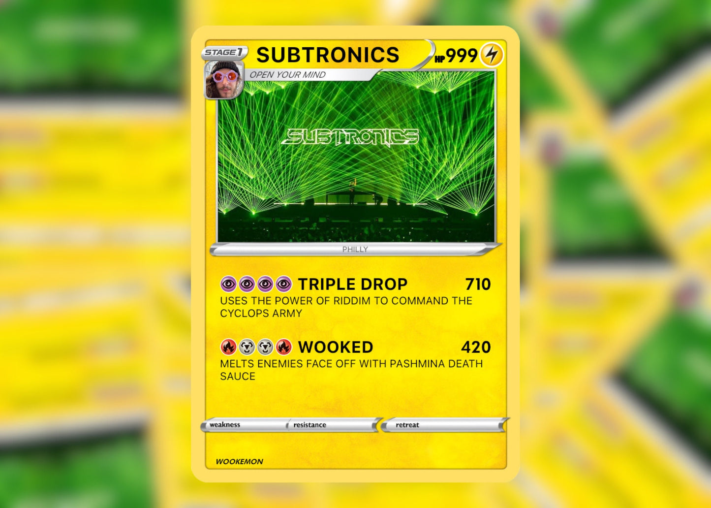 SUBTRONICS Wookémon Festival Trading Card