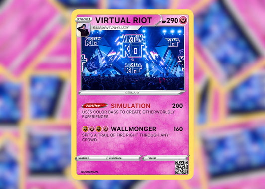 VIRTUAL RIOT Wookémon Festival Trading Card